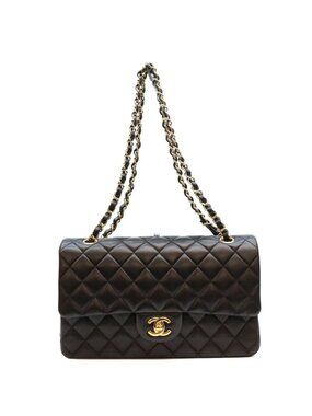 Chanel 18 Number Black Lambskin Quilted 25 Shoulder Bag